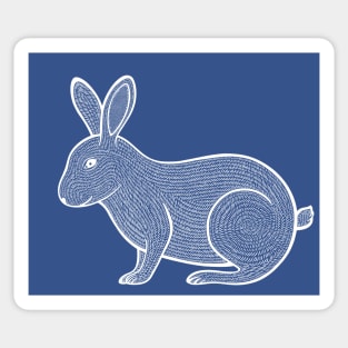 Rabbit - detailed cute animal drawing Sticker